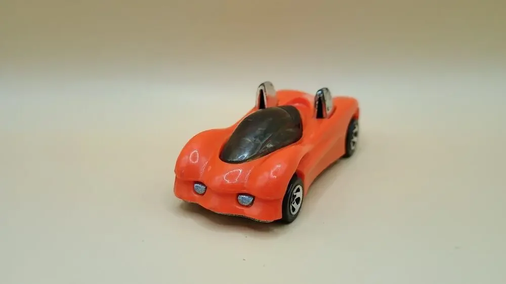 1995 HOT WHEELS POWER PIPES ORANGE W/ CHROME FINS